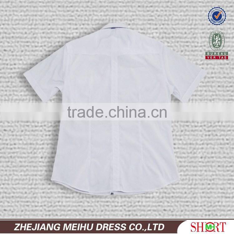 latest design white short sleeve slim fit shirts