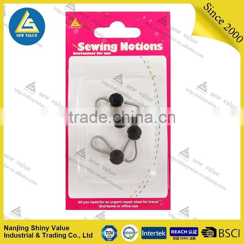 Hot selling on Amazon 4 pack metal button shirt extenders in different colors crystal studded with spring