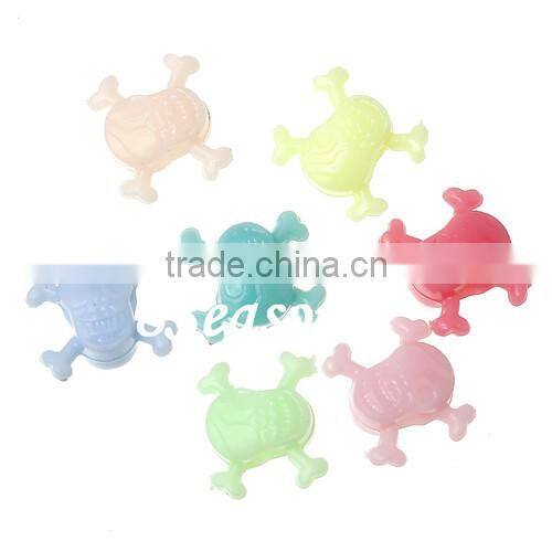 Mixed Halloween Skull Acrylic Spacer Beads 14.0mm x 12.0mm