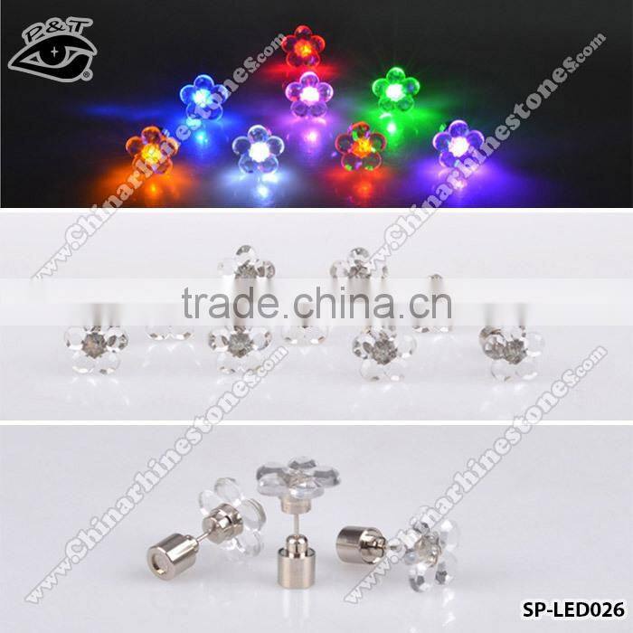 Fancy LED earring flower shaped crystal earring fashion party light up earring