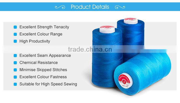 12S/2 105tex 30ticket Wholesale polyester core spun sewing thread for sofa