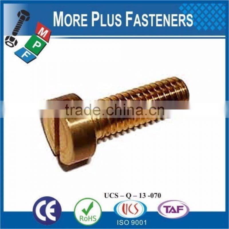 Made In Taiwan Cheese Head Slotted Machine Screw