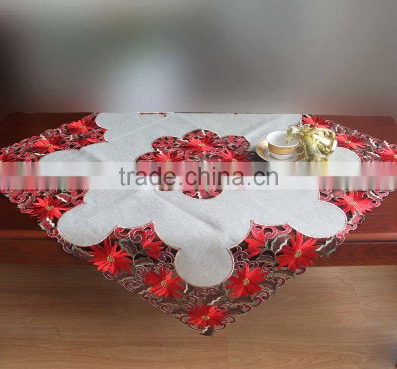 cut work tableoverlay for chirstmas use