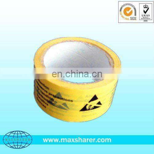 Yellow antistatic esd floor warning label