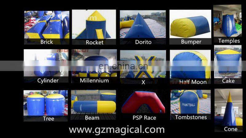 commercial air arena inflatable paintball bunkers field