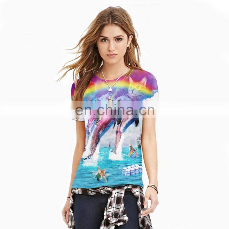 Hot Selling Imaginative Scene Dylan Comfortable Fancy Digital Printing Casual Custom Print T-shirt