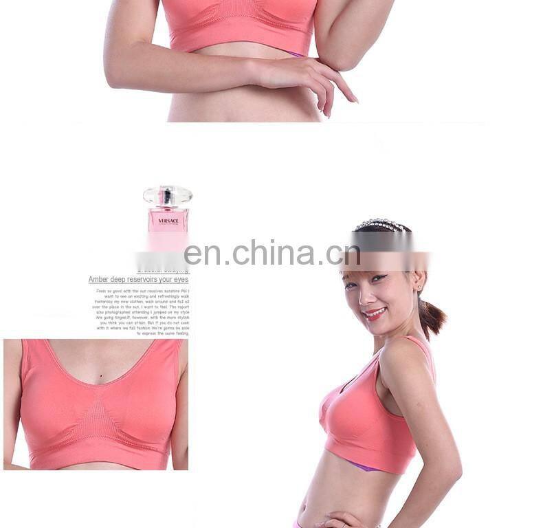 Ladies seamless fitness yoga sports bra breathable moisture wicking stretchy#YD01