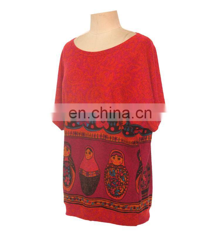 2017 Middle aged Plus Size Women Tshirt Russian Doll