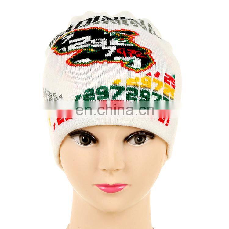 Women's acrylic cable knitted cuff beanie