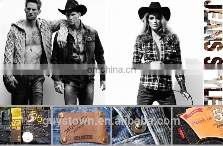 custom fashion design silk printing denim leather label patch