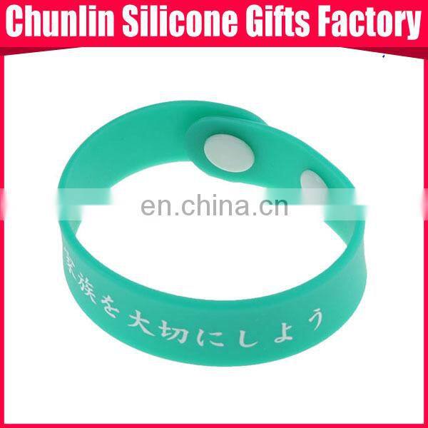 high quality Silicone Bracelets with button