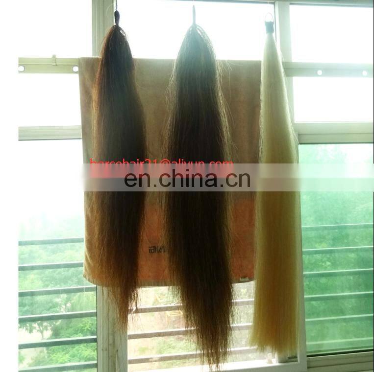 natural horse hair /light flaxen horse tail hair/colorful horse tail hair