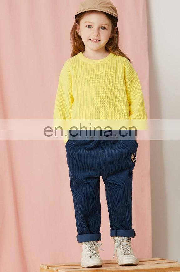 Fashion long sleeve winter sweaters mom and me hand knitted sweaters