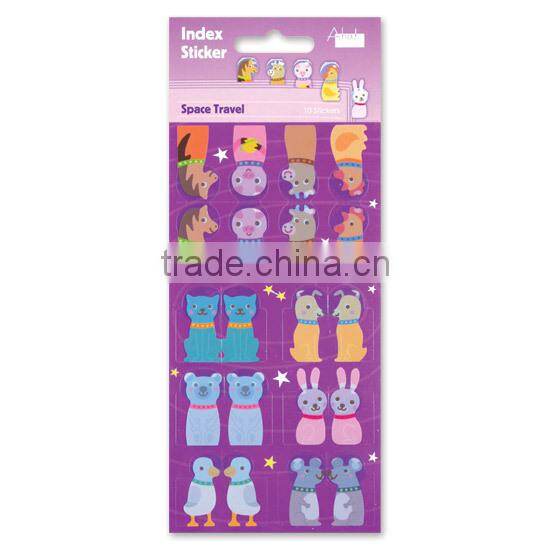 HK Design scrapbooking space animal cute cartoon bookmark index tab sticker