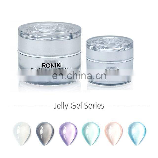 RONIKI 2019 Pink Nail Gel Polish Soak Off Jelly Builder Gel
