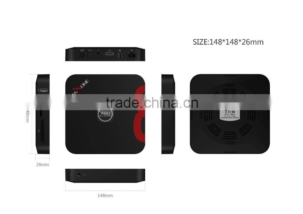 smart Android 4K A80 chip H.265 3D USB3.0 LC-A80 TV box