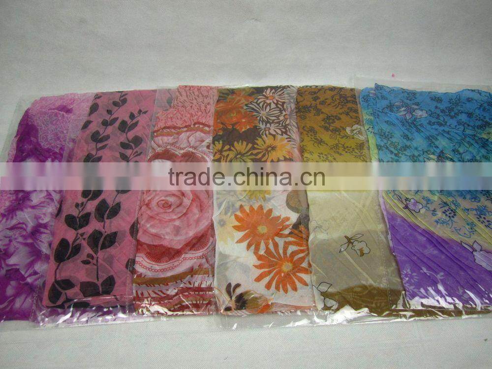 S497 NEW rumpled 40% silk and 60% LONG polyester MUSLIM SCARF