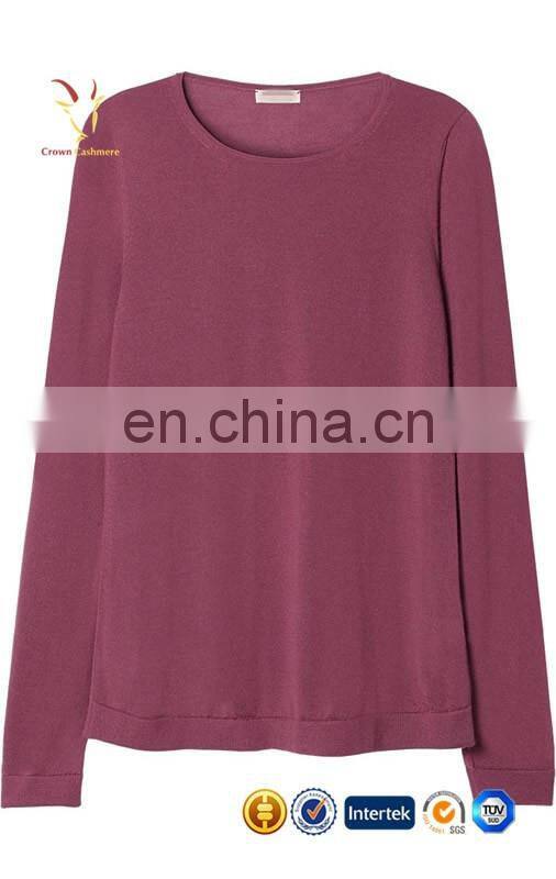 Fashion Cashmere Tunic Sweater Clothes Crew Neck Pullover For Women