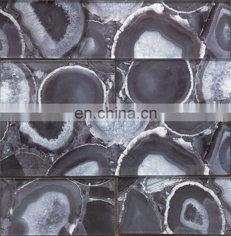 JBN Tile Water Jet Bathroom Tile 3D Glass Mosaic Tiles Wall Decoration