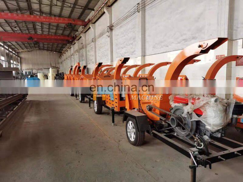 Factory Supply Mobile Wood Branch Crusher Garden Waste Wood Grinder Wood Shredder For Sale