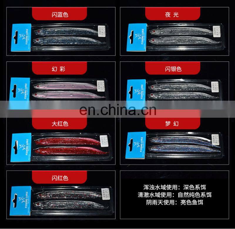 Pesca 150mm 3.5g Soft Fishing Bait 7 Colors Luminous Baits Lures Saltwater Ribbonfish Lures