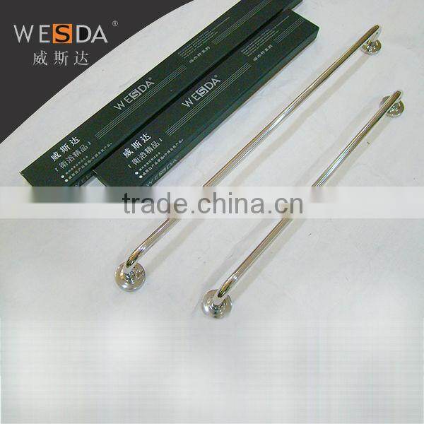 WESDA ground and wall mounted metal S/S Polished Stainless Steel Bathroom Handicap Grab Bar