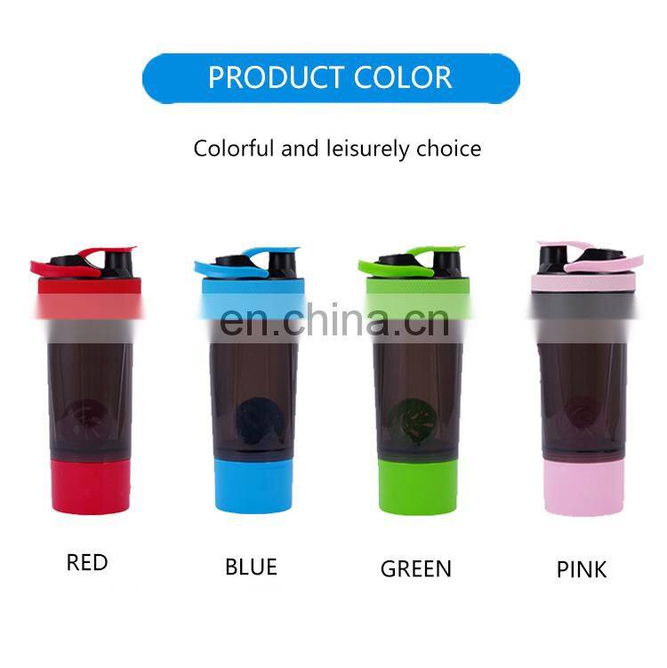 Hot selling plastic protein powder shakers water bottle leak proof customize logo protein shaker bottles