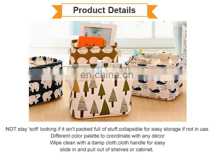 Foldable Colors Storage Bin, Closet Toy Box Container Fabric Basket