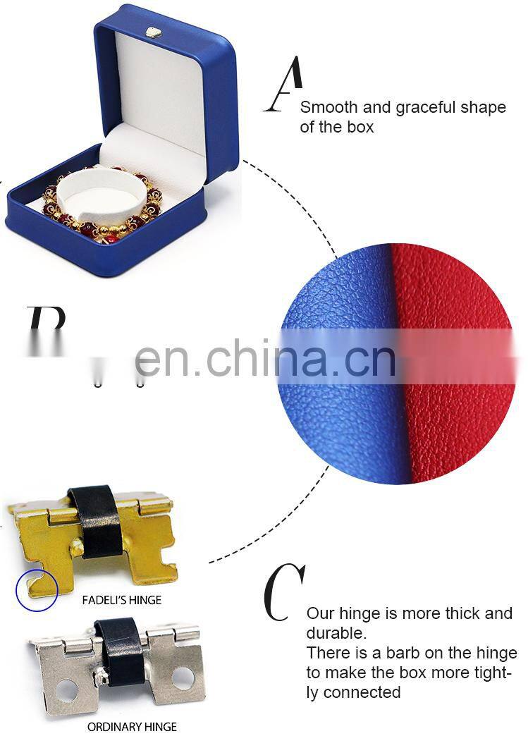 Exquisite Velvet Inside Pu Leather Jewelry Box Luxury Bangle Box