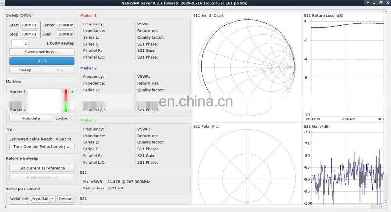 HF VHF UHF NanoVNA V2 Vector Network Analyzer 50KHz-3GHz Antenna Analyzer + Cables Calibration Kits