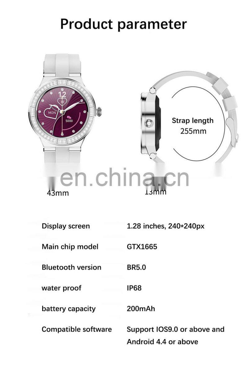 LIGE BW0323 Women Smartwatch For Android Ios Waterproof Heart Rate Fitness Wristwatch Exercise Smart Watch