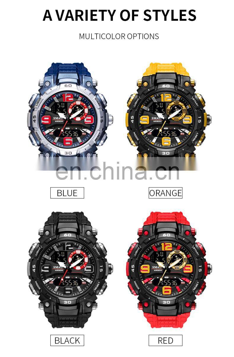 SMAEL1921 Quartz Watch Men Watch Waterproof Stopwatch LED Watches Male Clock Sport Men Digital Wristwatch