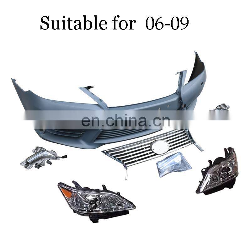 Runde ABS Material Modified New Style Front Body Kit For 2006-2012 Lexus ES240 250 300H 350 Front Bumper Headlight