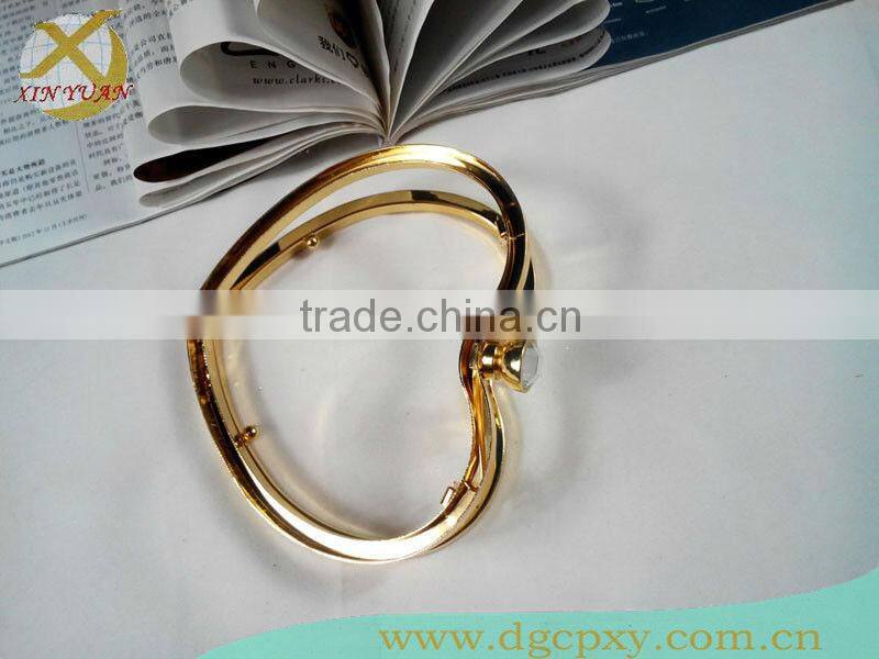 5.1 inch heart shape clutch frame for bags purses clasp
