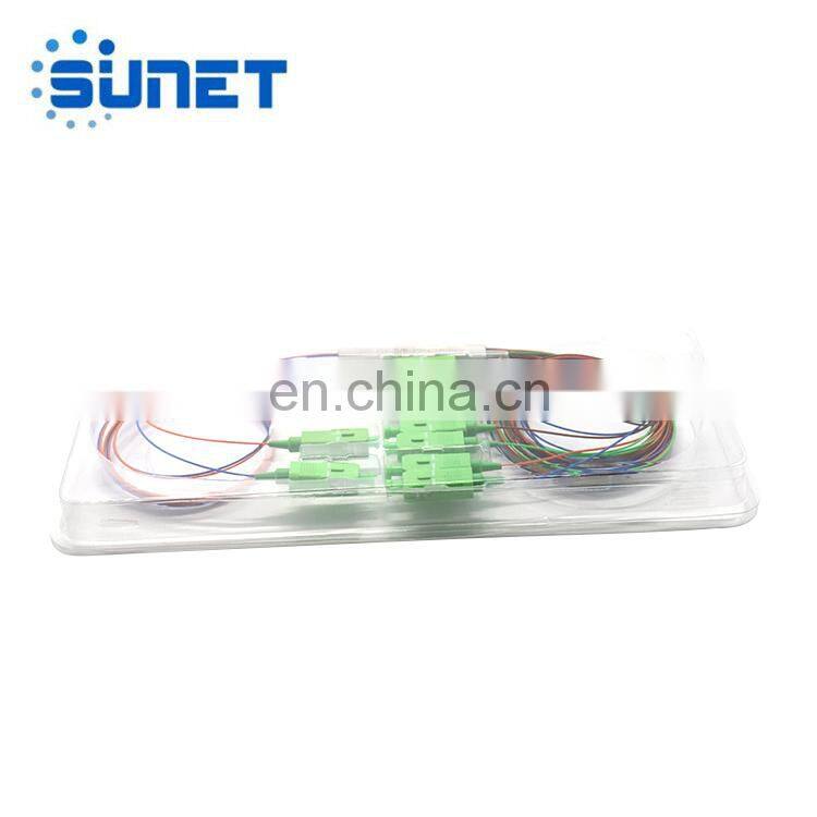 OEM fiber 2x8 steel tube type mini type with connector fiber optic plc splitter
