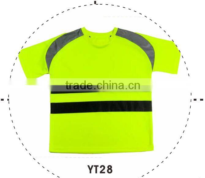 High Quality Short Sleeve Lime Green Hi Vis T-shirt