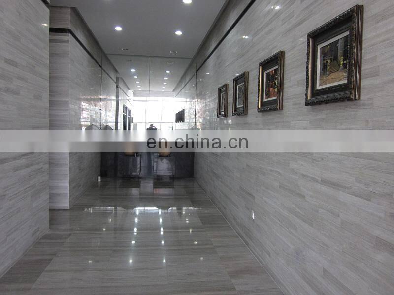 Cheap polish surface grey wooden grain wall floor gray marble tiles price china