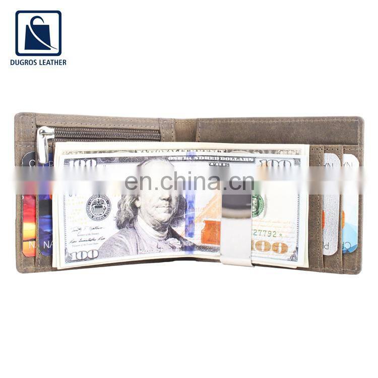 Wholesale Quantity Exporter of Hot Selling Luxury Pattern Genuine Leather Money Clip Wallet for Men