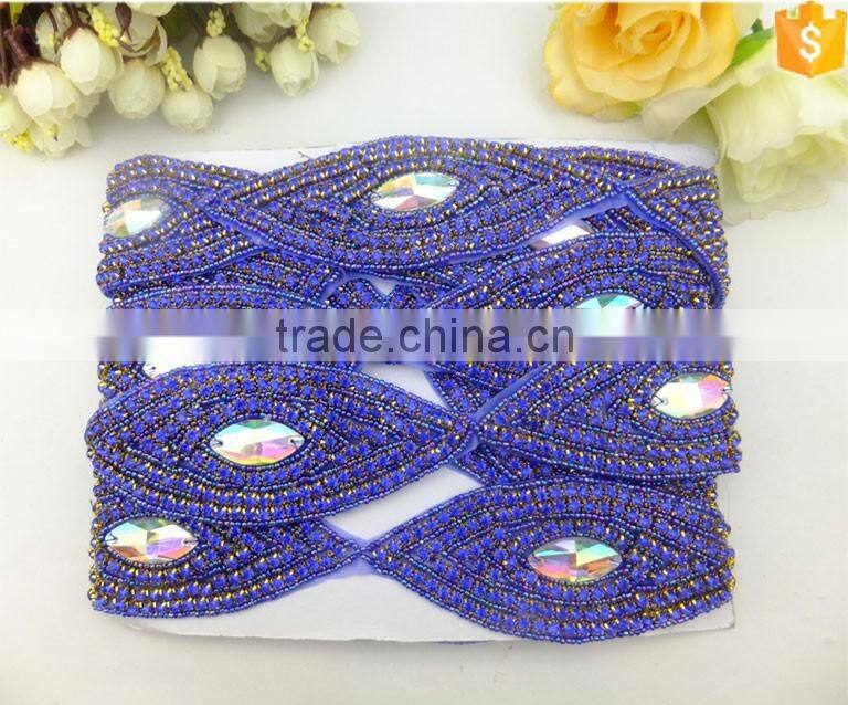 Purple Rhinestone Trimming