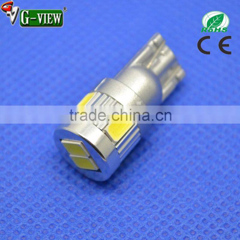 wholesale good quality t10 5630 6smd led car bulb