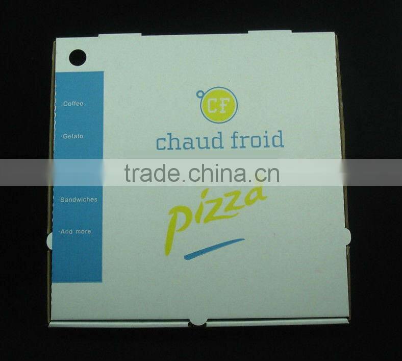 cheap pizza box, ready made bulk brown kraft pizza box with corrugated paper