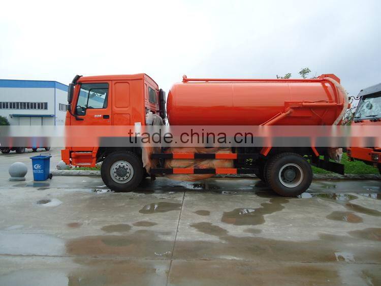HOWO vacuum sewage tank truck ,4x2 sewage truck