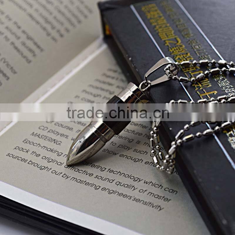 Fashion Jewellery Accessory Pen Head Steel Pendants For Men