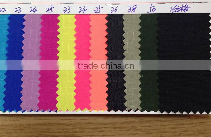 70D/210T nylon ripstop fabric with Pu backing for school bag