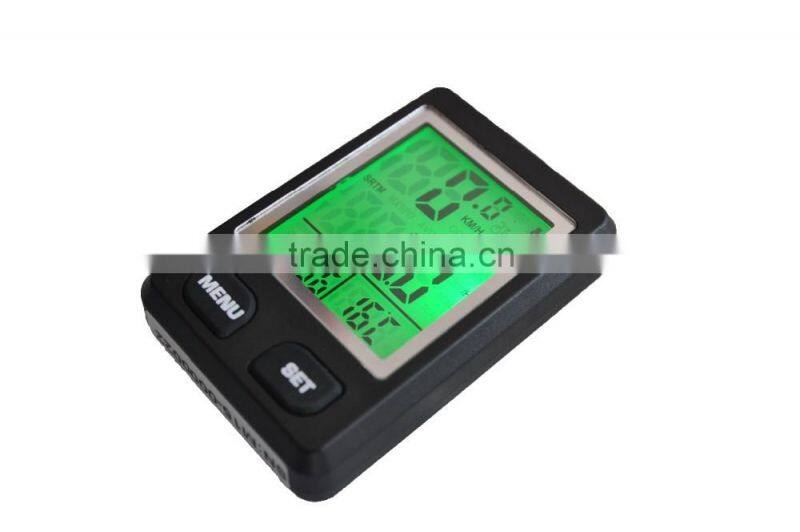 Bicycle computer stopwatch for Mountain Bike sport exrecise stopwatch green backlight LCD Speedomete