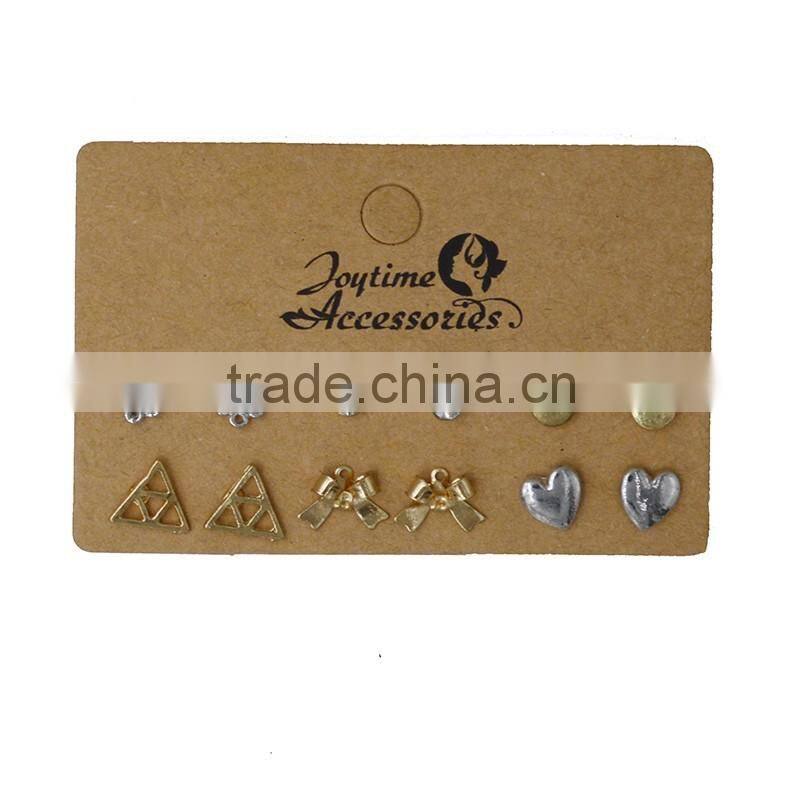 Trendy Women's Collection Jewerly Pesonalized Design Silver And Gold Plated Earrings Sets