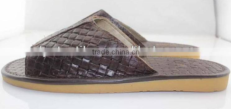 2014 New Design Cheap Wholesale Men Leather Sandals And Slippers