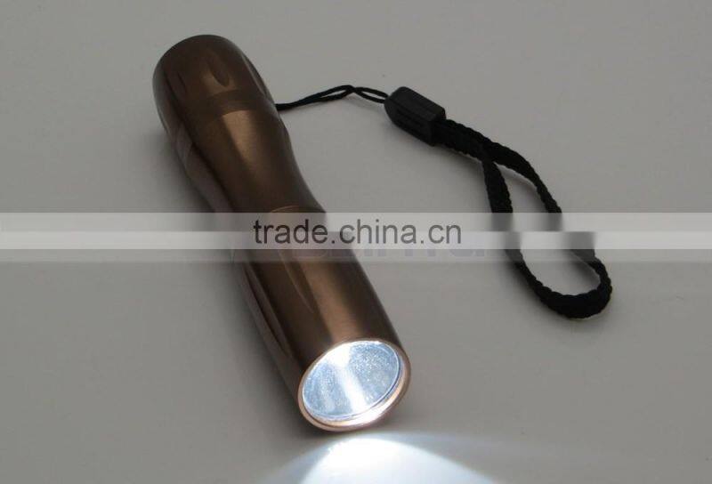 Promotion Gift AA Powered Slim Golden Flashlight