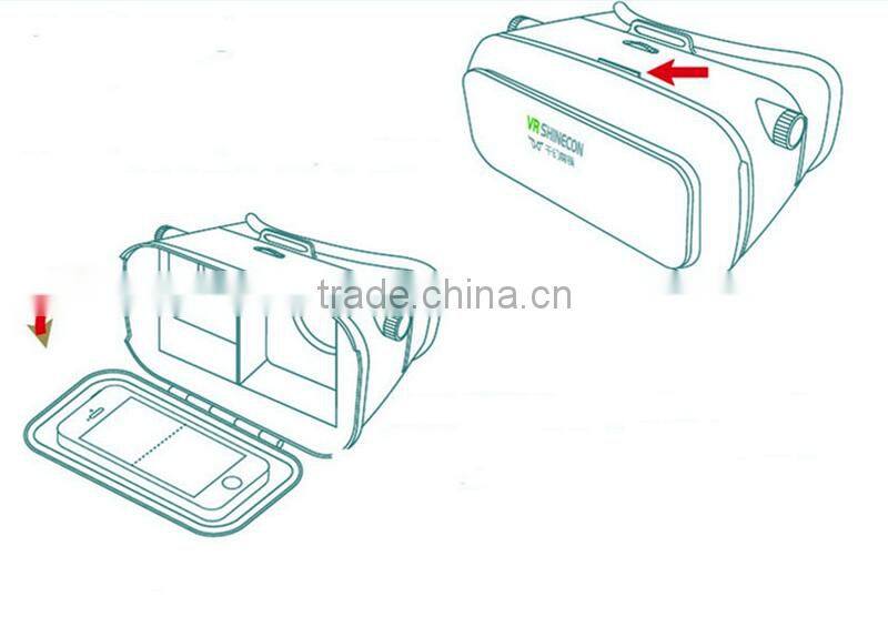 Gadgets 2016 newest 3d glasses virtual reality high quality shinecon vr, VR shinecon glasses with a wholesale price best selling