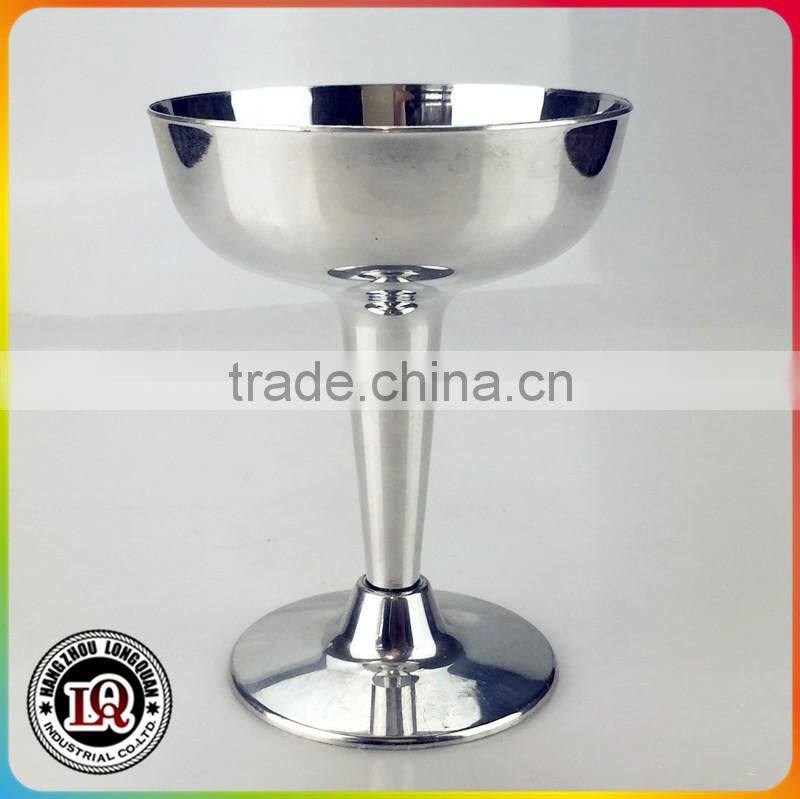 Disposable silver plastic champagne cup